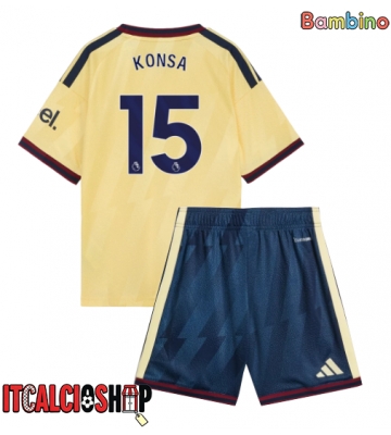 Arsenal Ezri Konsa #15 Terza Maglia Bambino 2026-27 Manica Corta (+ Pantaloni corti)